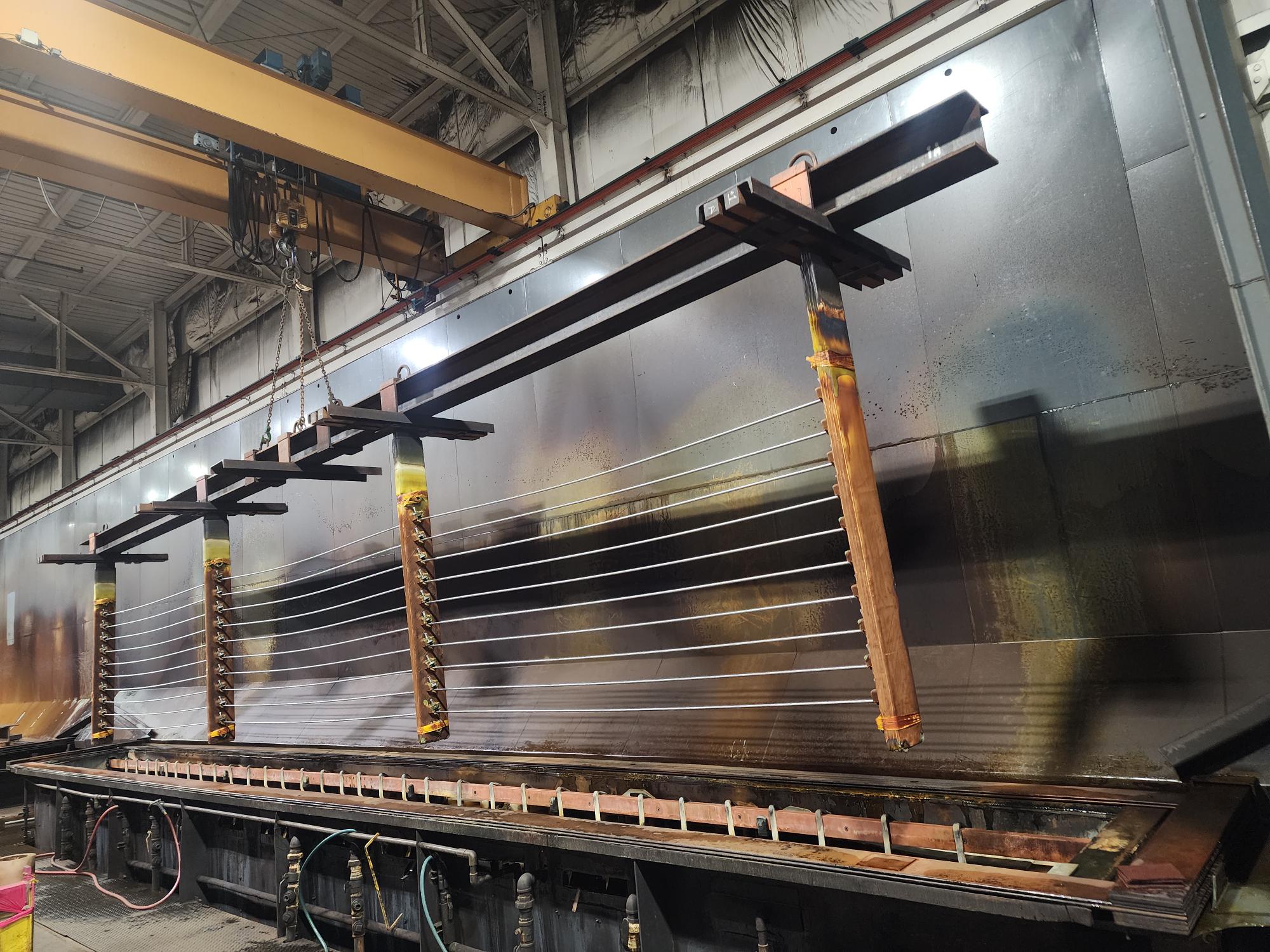 horizontal chrome plating